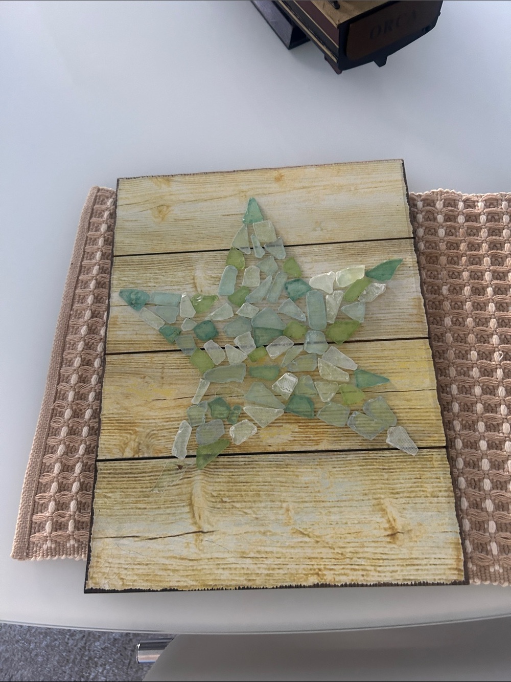 Sea Glass Star Wall Art - Green & Clear